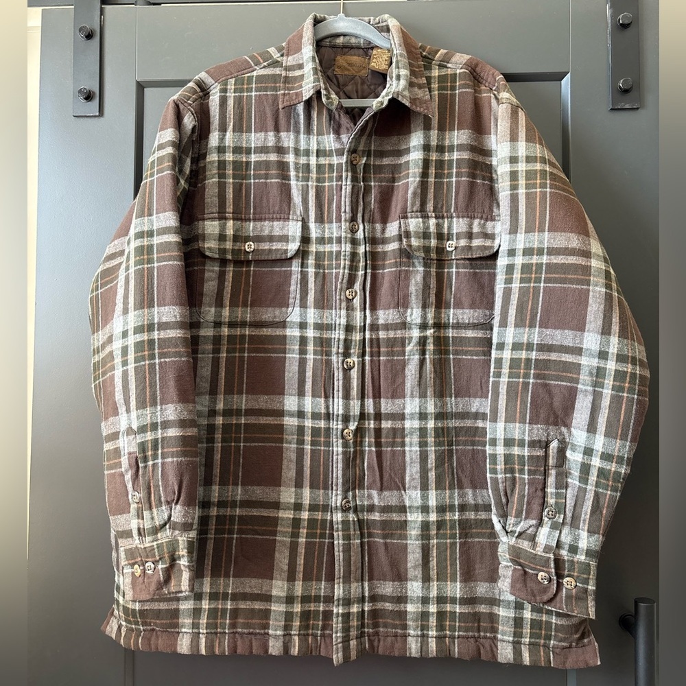 St. John's Bay Brown Quilted Shirt Jacket